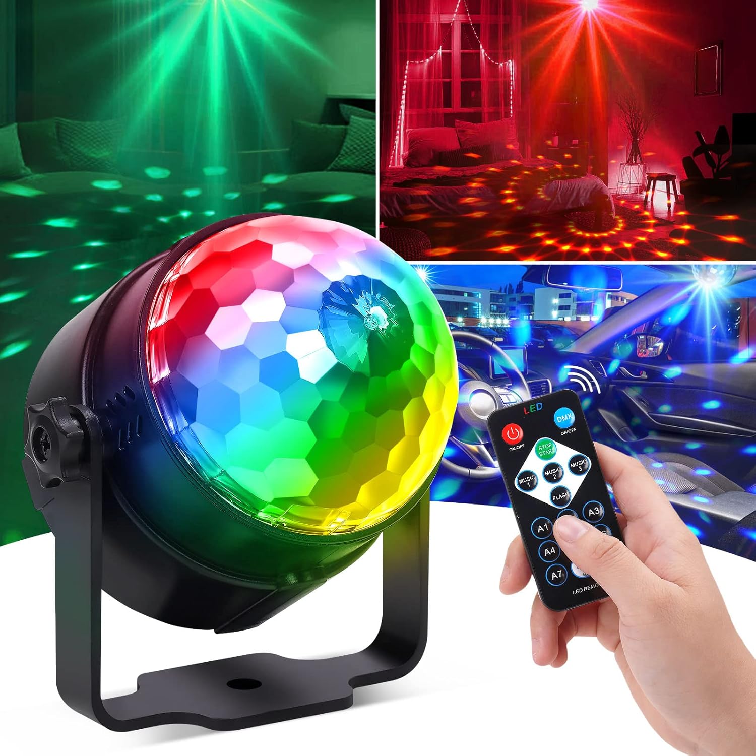 RGB LED Stage Disco Light Rota - đánh giá và giá Audio Music Dj